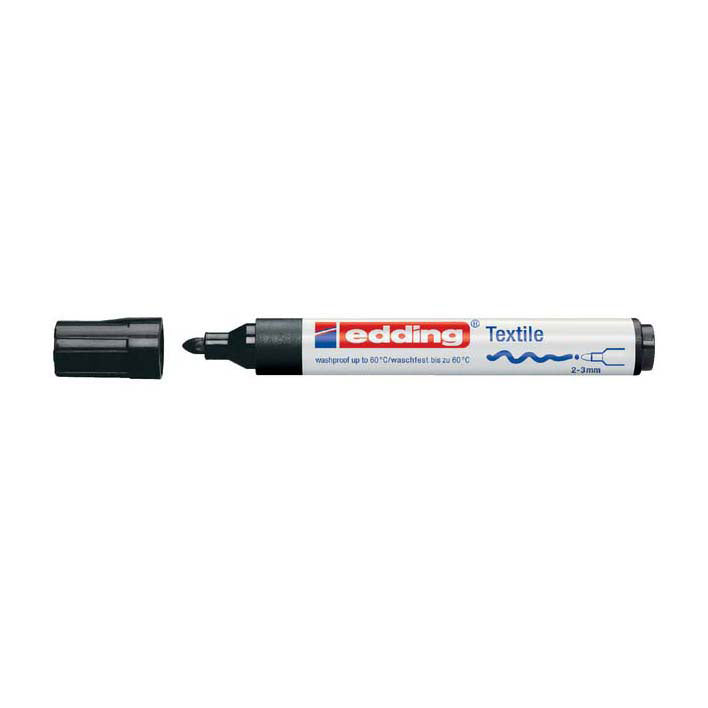Quantore Viltstift edding 4500 textiel rond zwart 2-3mm