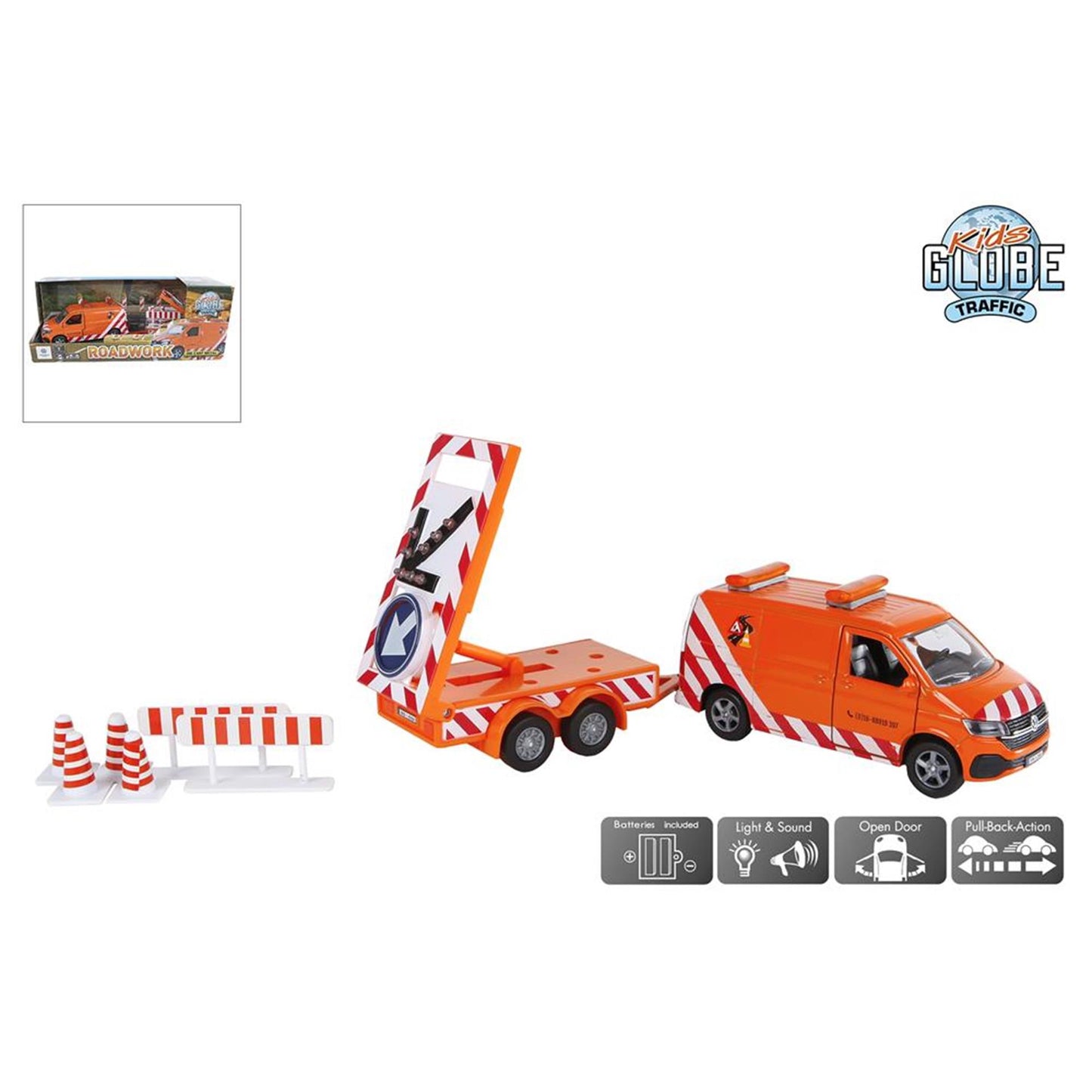 Kids Globe Volkswagen transporter pijlwagen 27,5cm
