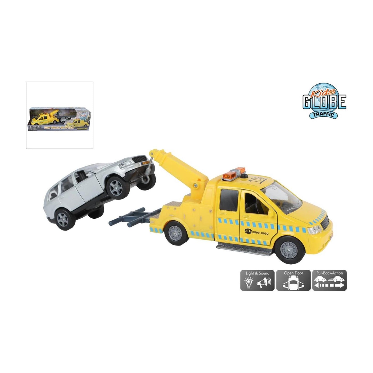 Kids Globe sleepwagen met auto licht en geluid