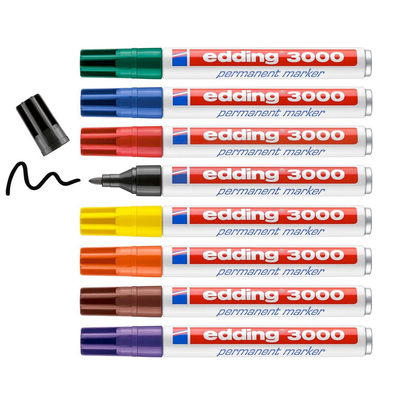Edding Viltstift permanent 3000 rond 1.5-3mm, 10st.