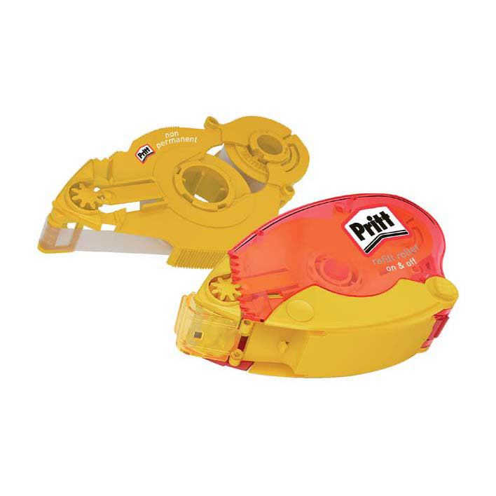 Quantore Navulbare lijmroller non-permanent +refill pritt 8,4mmx16m oplosmiddel-zuurvrij