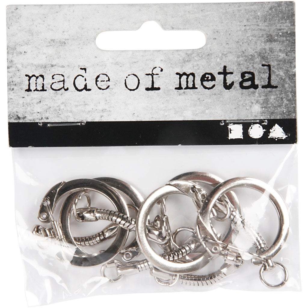 Creativ Company Https: www.cchobby.nl sleutelhanger-met-ketting-l-6-cm-d-2-3-cm-5-stuk-1-doos