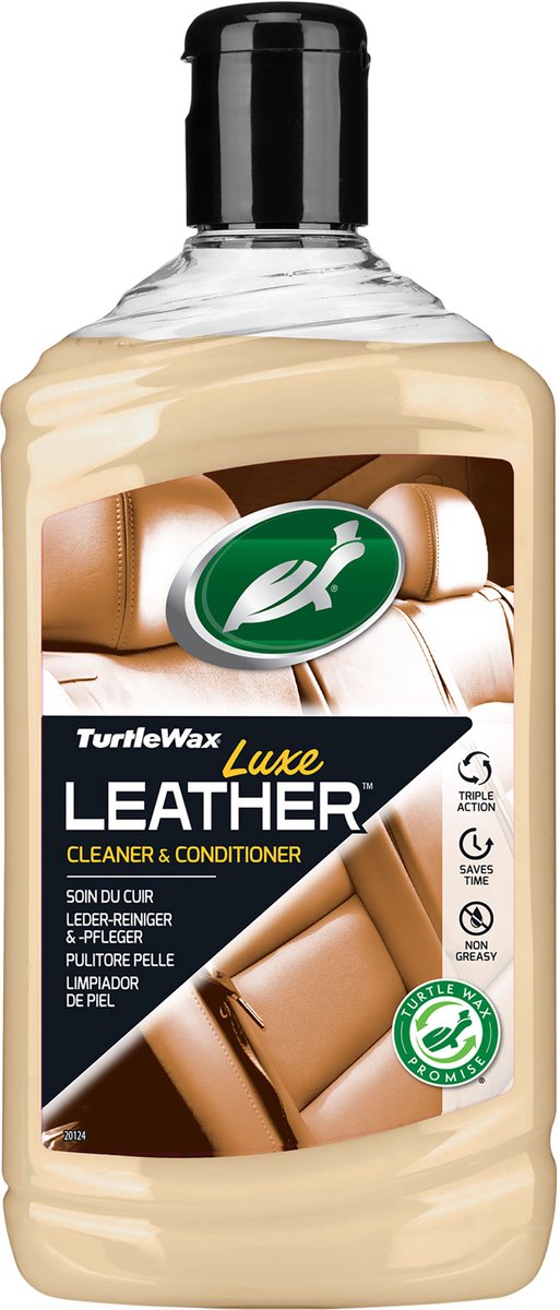 Turtle Wax gl luxe leather - reinigt en beschermt lederen interieurs - herstelt de natuurlijke soepelheid – voorkomt kleurvervaging, uitdroging en barsten van het leer - ph-gebalanceerd - 500ml