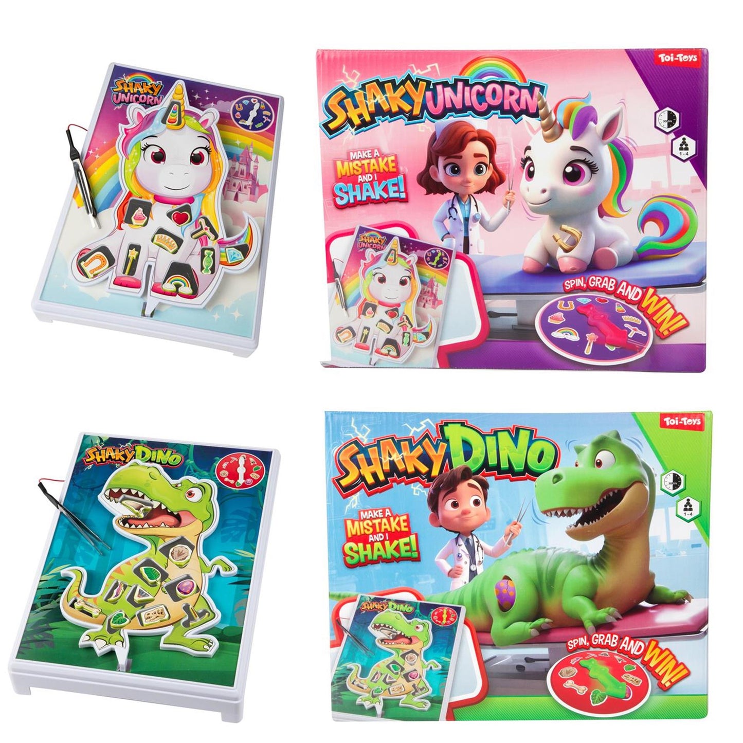 Toi-Toys spel bibberarts eenhoorn dino