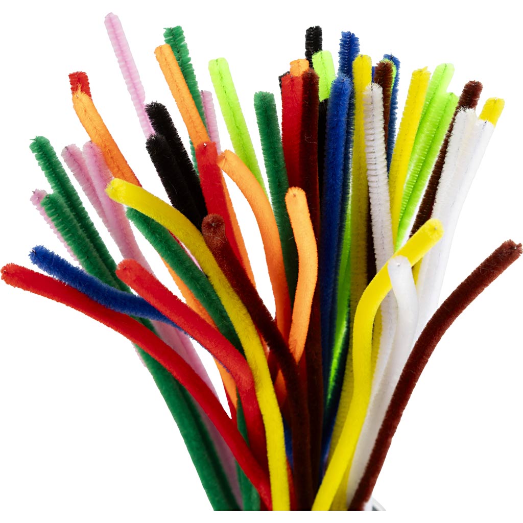 Creativ Company Https: www.cchobby.nl chenille-l-30-cm-dikte-6-mm-diverse-kleuren-50-div-1-doos