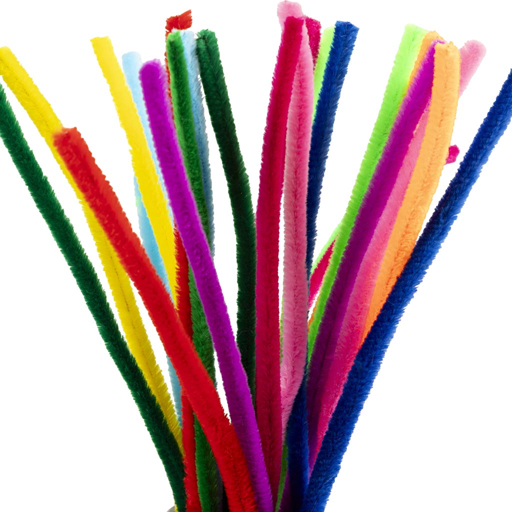 Creativ Company Https: www.cchobby.nl chenille-l-30-cm-dikte-9-mm-diverse-kleuren-25-div-1-doos