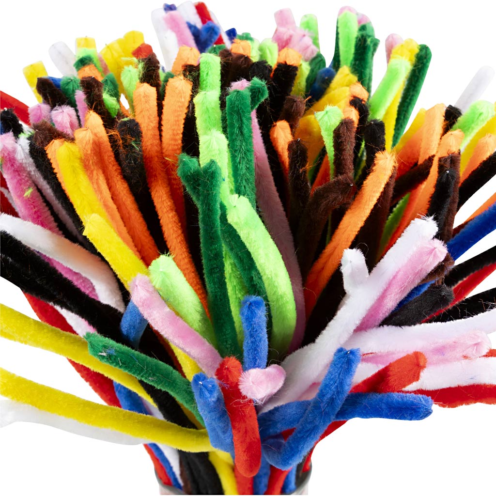 Creativ Company Https: www.cchobby.nl chenille-l-30-cm-dikte-9-mm-diverse-kleuren-200-div-1-doos