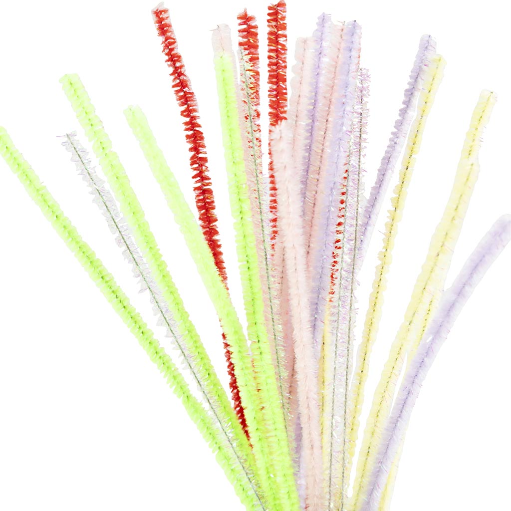 Creativ Company Https: www.cchobby.nl chenille-l-30-cm-dikte-6-mm-voorjaarskleuren-24-div-1-doos