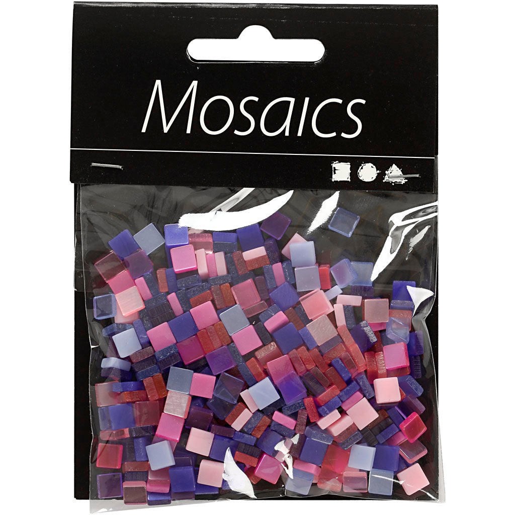 Creativ Company Https: www.cchobby.nl mini-mozaiek-afm-5x5-mm-dikte-2-mm-paars-donkerpaars-25-gr-1-doos