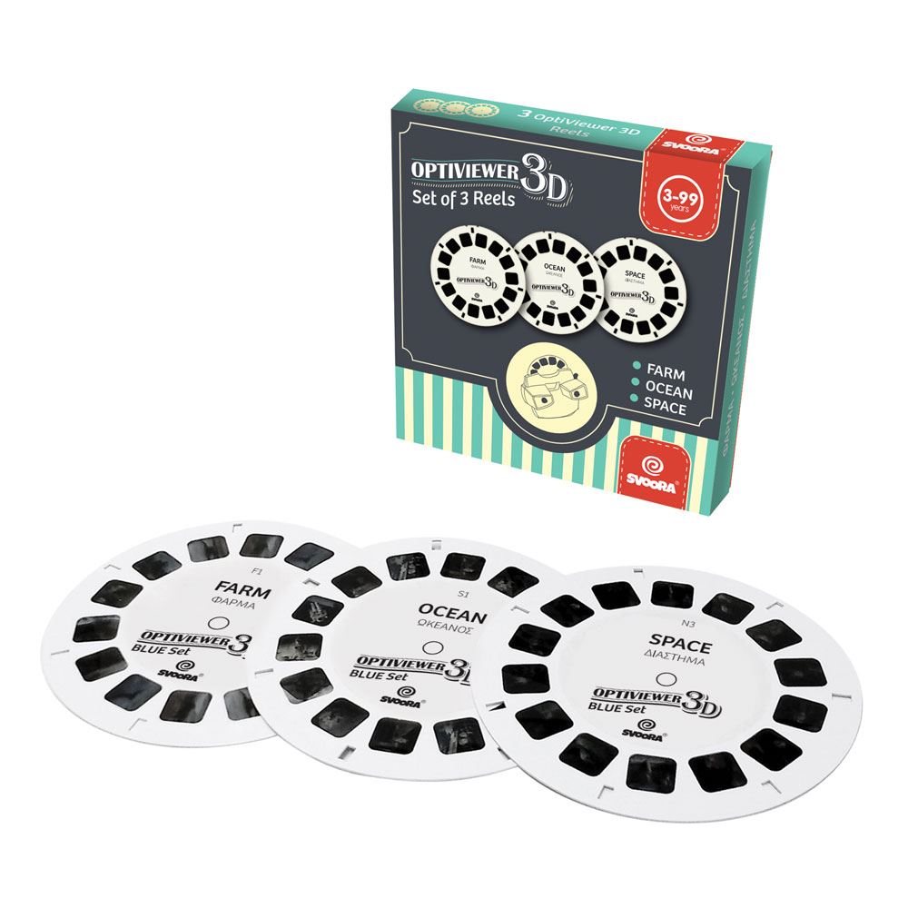3D Optiviewer set schijven. Farm, Ocean,