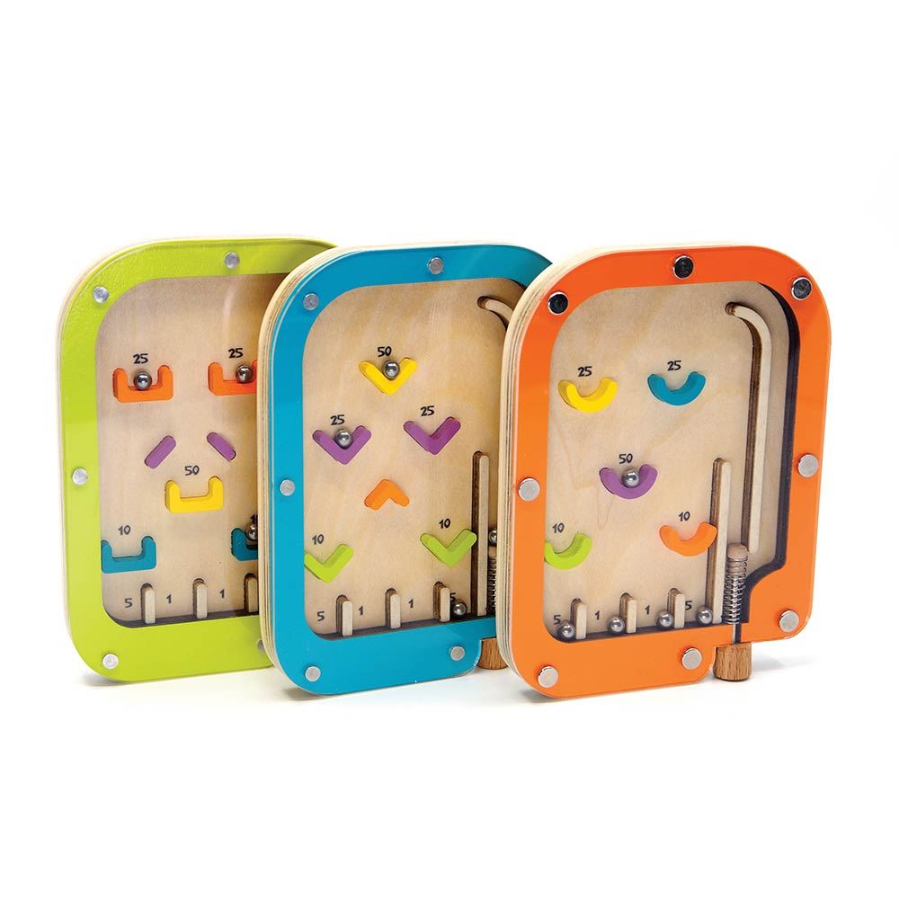 Dsp. Houten Flipperkast 3 ass. 12 stuks.