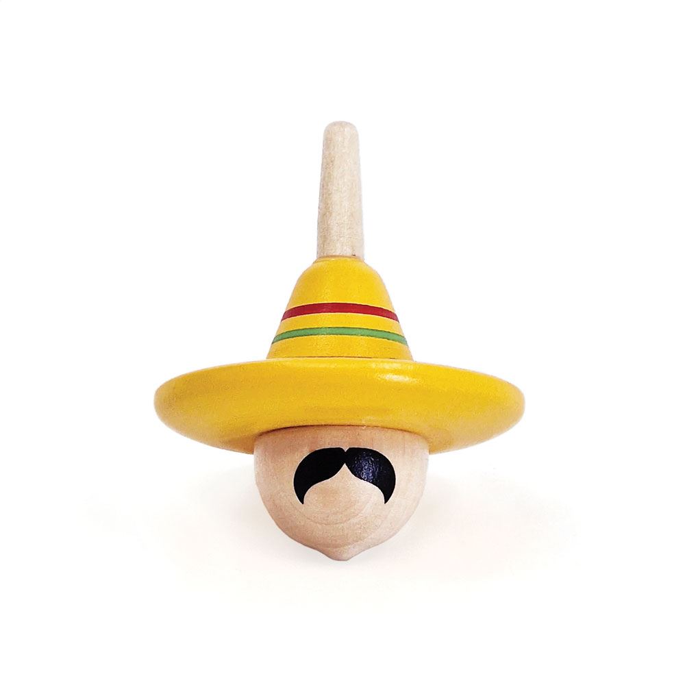 Draaihoed met houten Tol. De Mexicaan 5+
