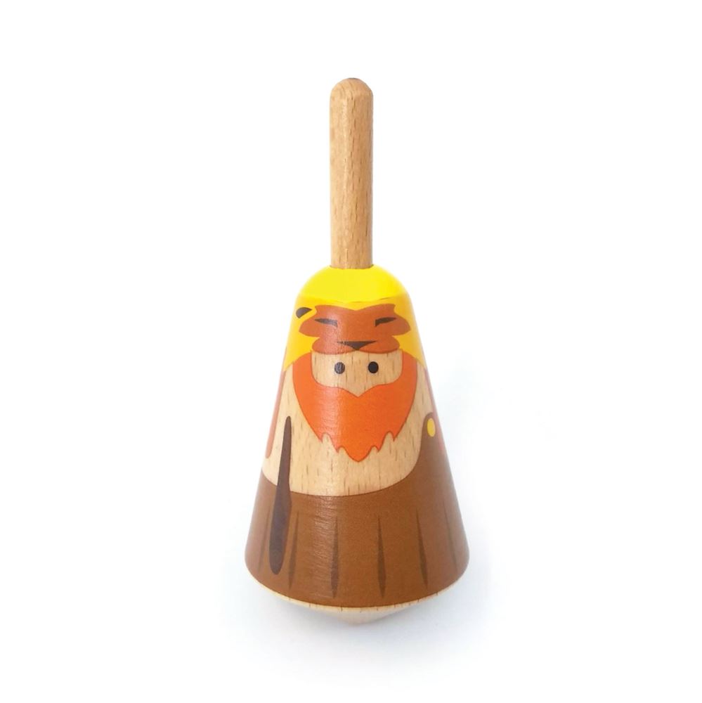 Griekse houten tol: Hercules. 3,5x3,5x8