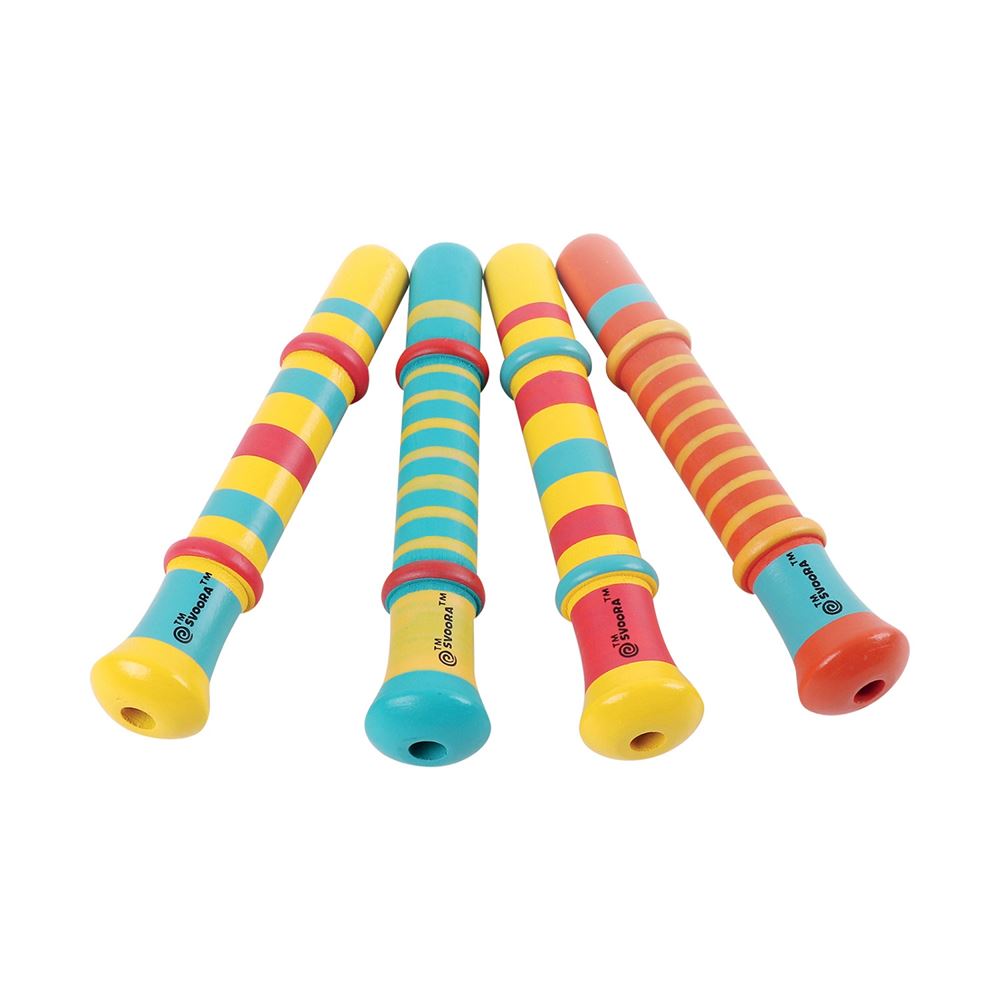 Houten fluitjes Classic. 4 assortie. 3+