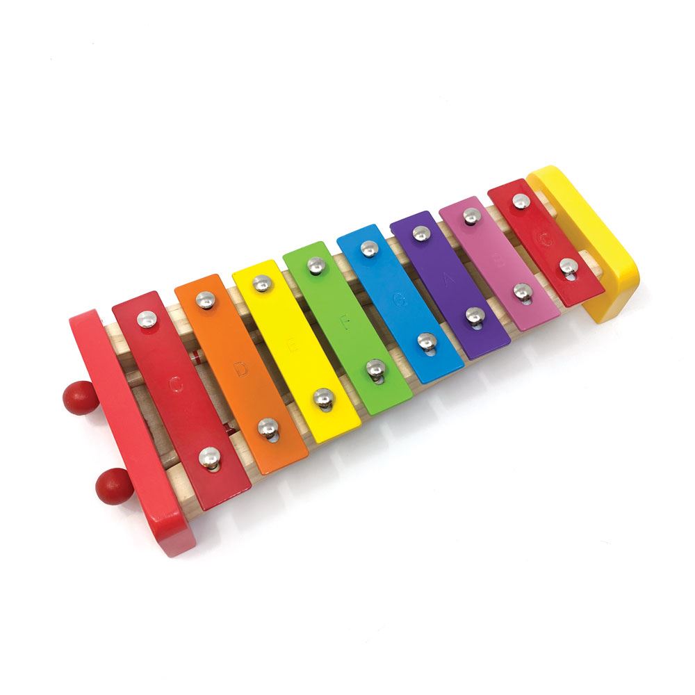 8 noten kleurrijke Metallofoon. 3+