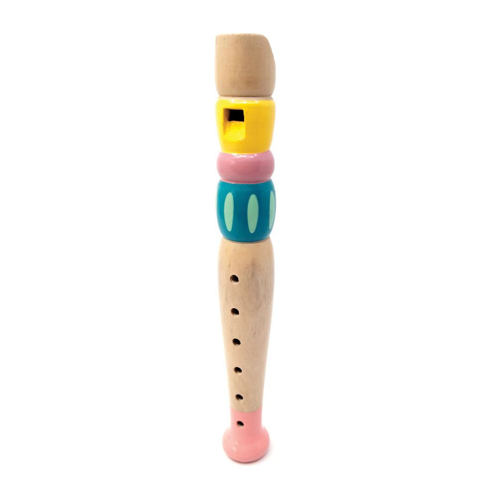 Houten blokfluit Pauw paars 20 cm. 3+