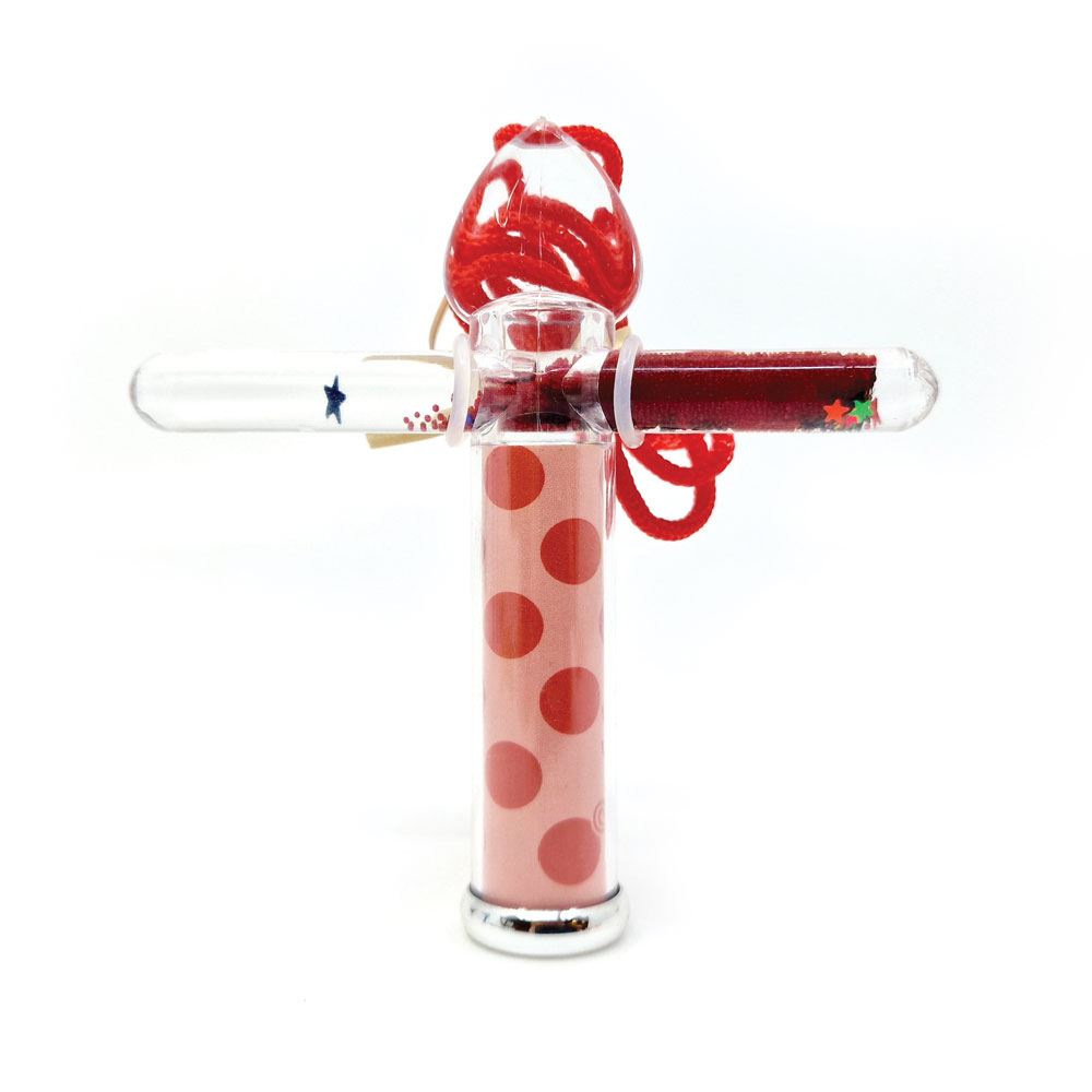 Mini Liquid caleidoscope 'Rode stippen'