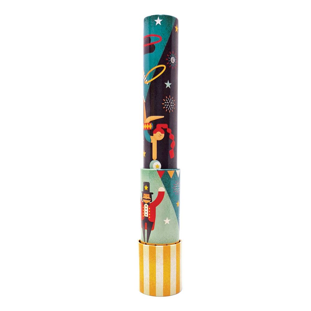 Kaleidoscope tin, Circus Blauw groen.3+