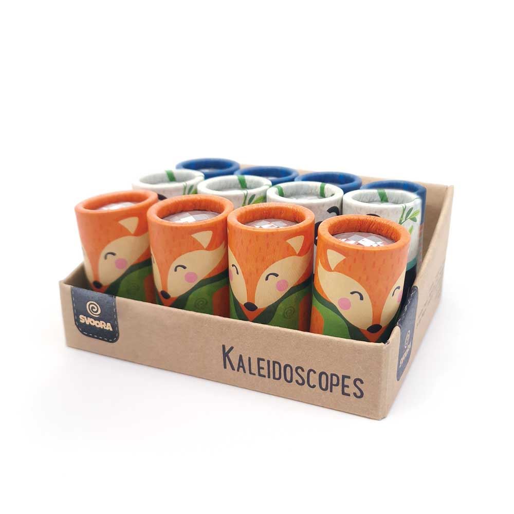 Dsp. Mini kaleidoscopen Vrienden. 4 ass.