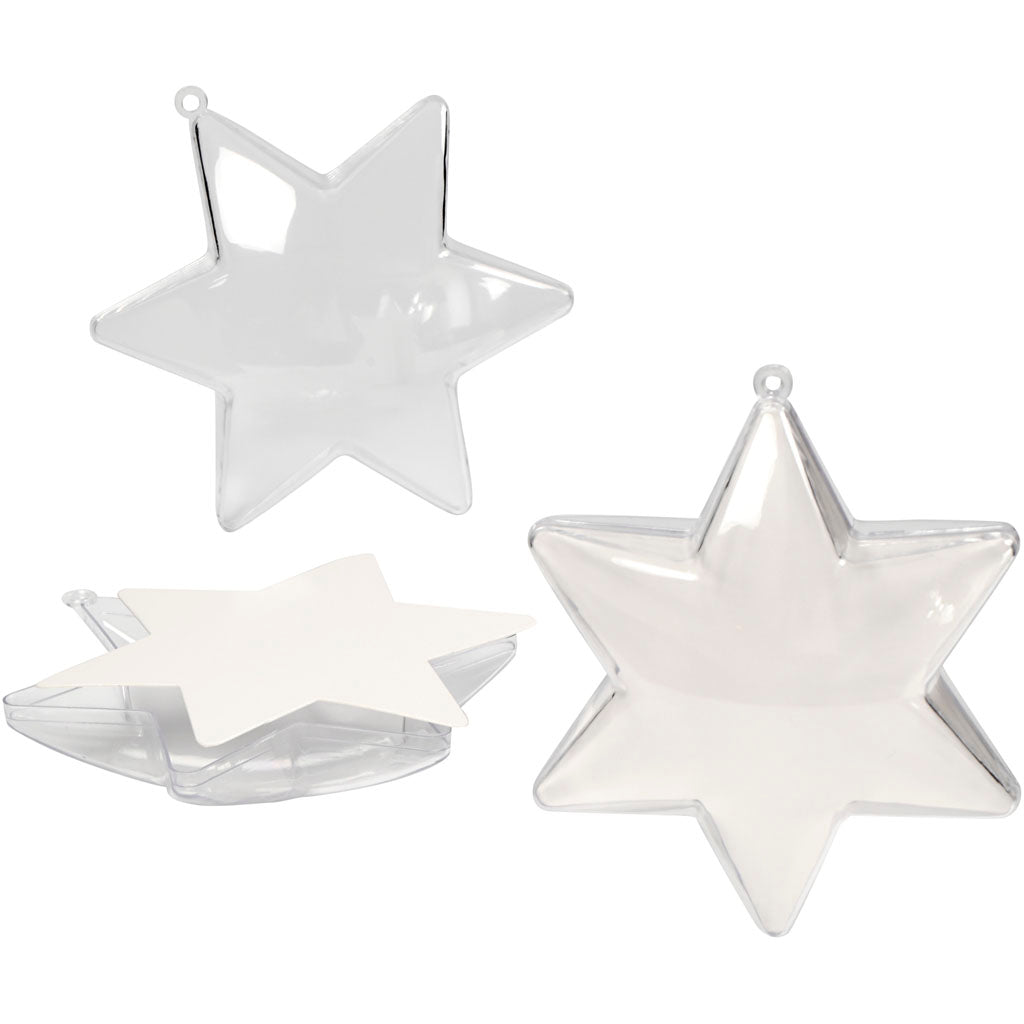 Creativ Company Https: www.cchobby.nl deco-ster-h-10-cm-transparant-5-stuk-1-doos