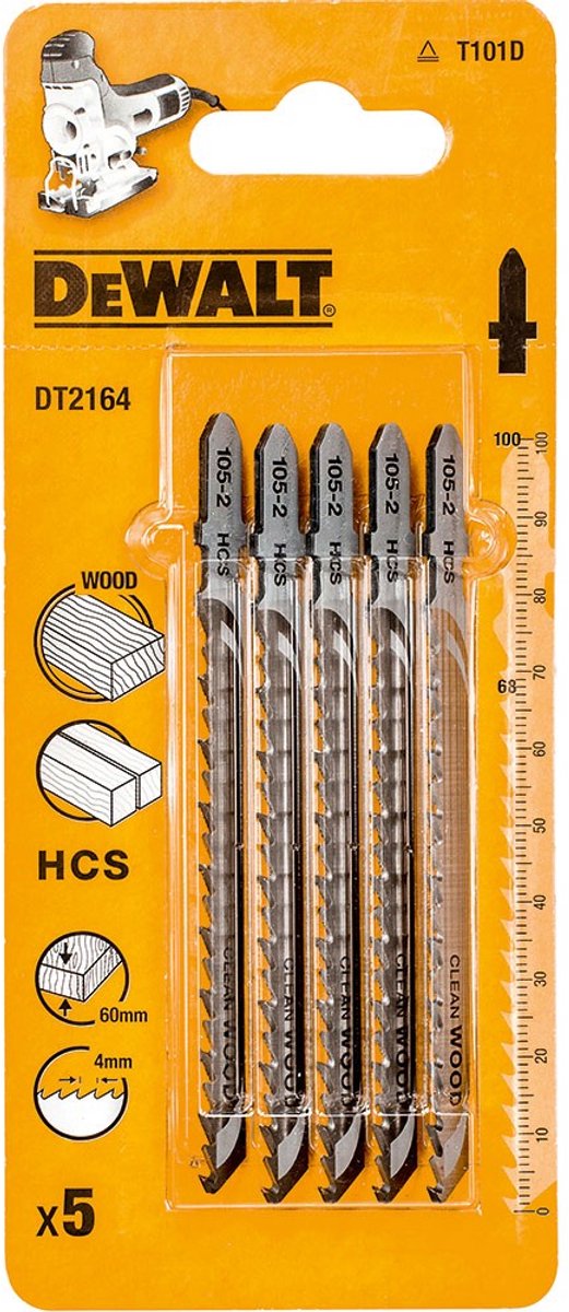 DeWalt dt2164 hcs decoupeerzaagblad clean - 4mm tandafstand - hout (5st)