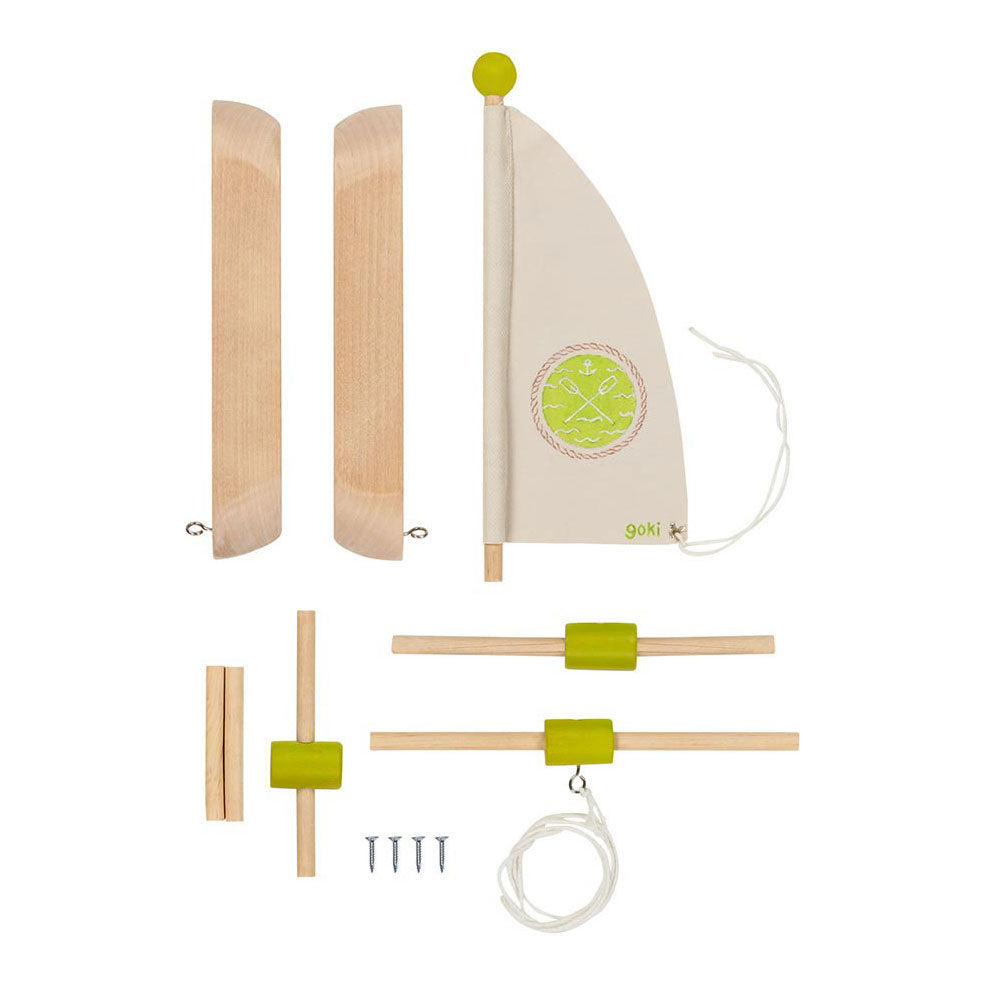 Goki houten catamaran bouwpakket, 11dlg.