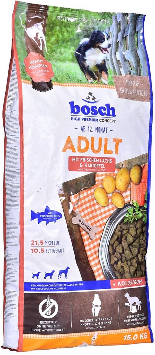 Bosch Voer volwassen zalm aardappelen 15 kg