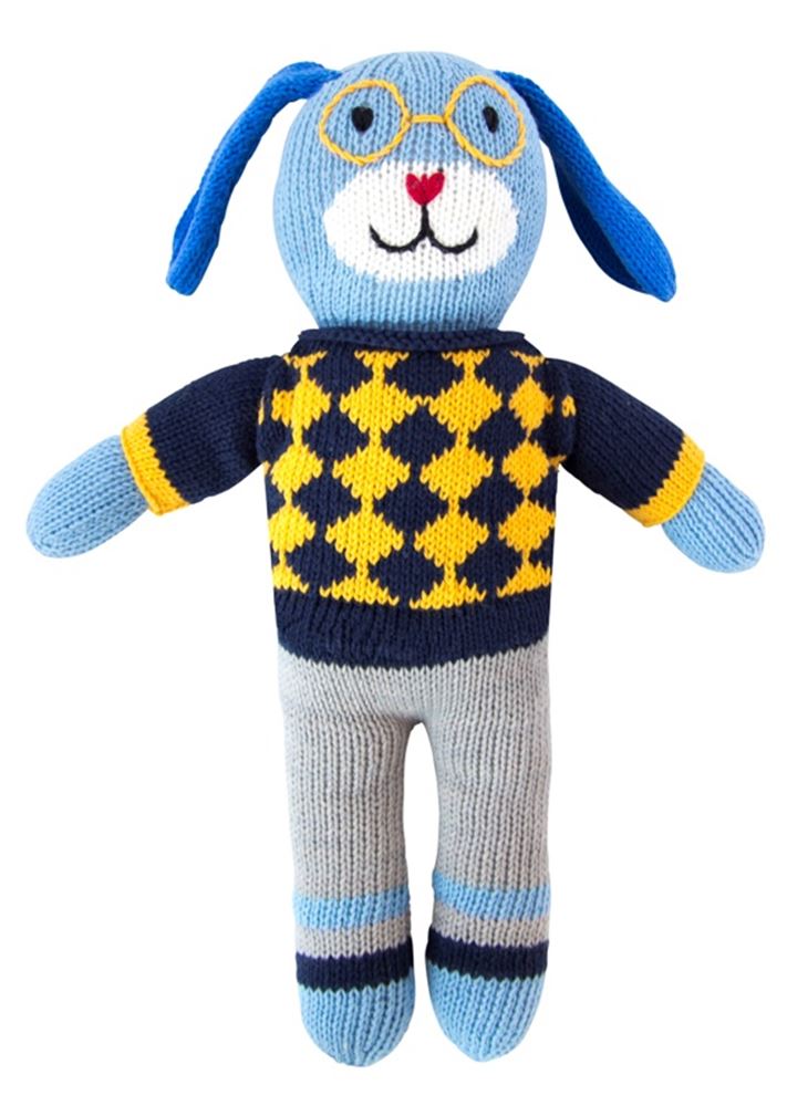 Knuffel gebreid hond Milo 36 cm