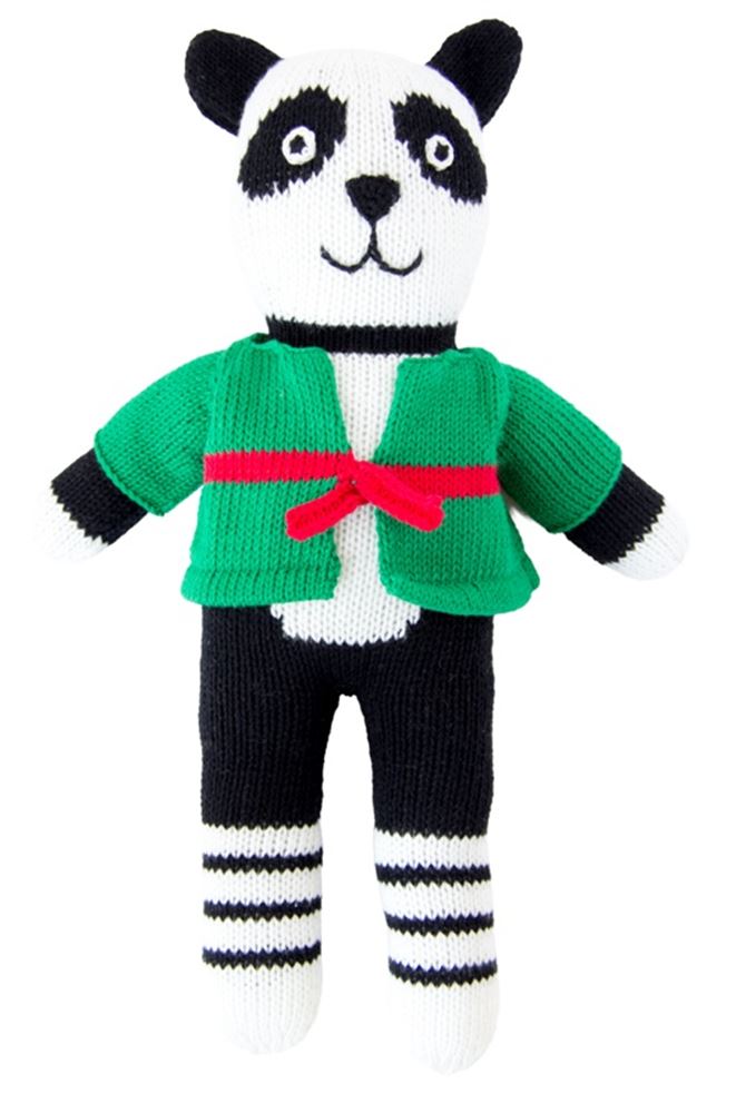 Knuffel gebreid panda Fu 36 cm