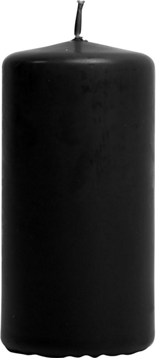 Creativ Company Kaars 10 cm zwart 6 stuks