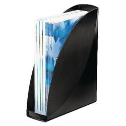 Tijdschriftencassette CEP Happy zwart A4 polystyreen