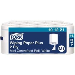 Wiper mini Centerfeed Roll Advanced Tork 420 M1 2-laags wit