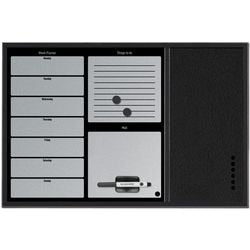 Bi-Office Combinatiebord bisilque mx03402169 60 x 40 cm zwart