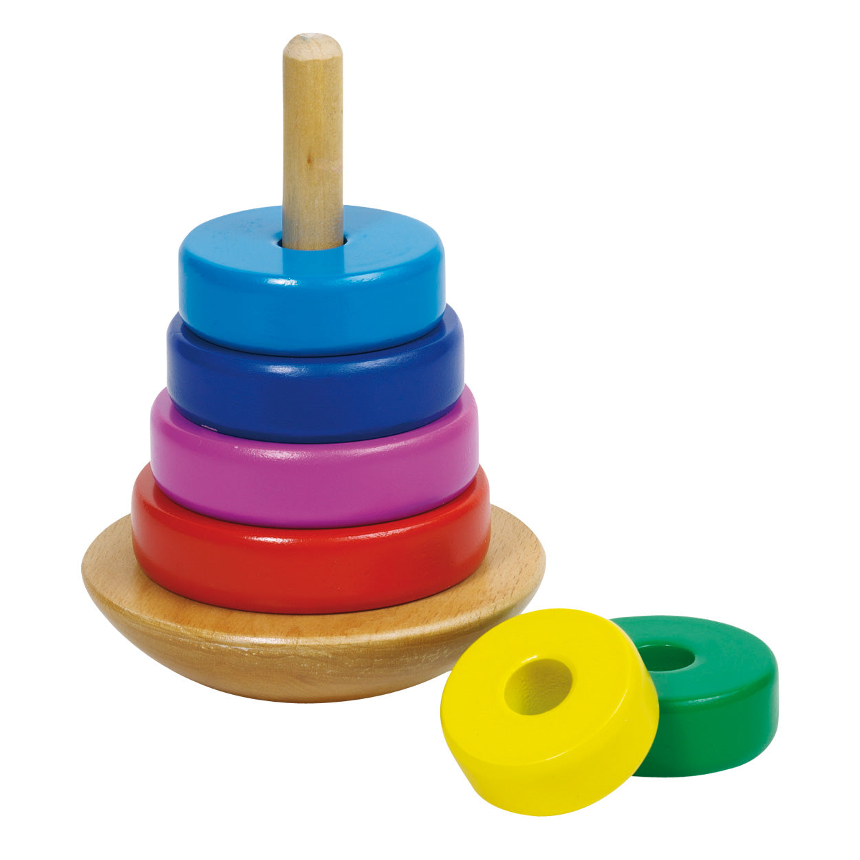 Goki Stapeltoren h12cm, 8-delig, in hout, 2+