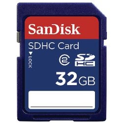 SDHC kaart 32 GB blauw