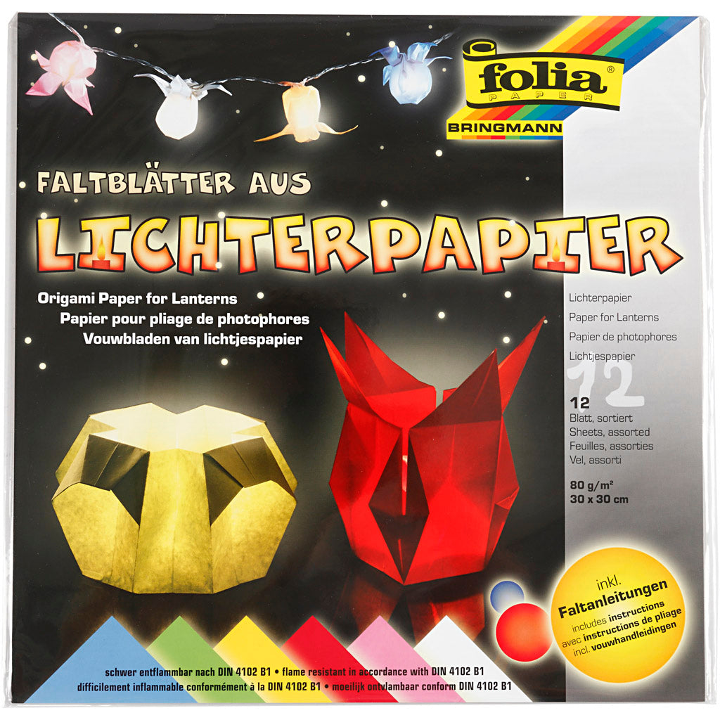 Creativ Company Https: www.cchobby.nl lantaarnpapier-vel-30x30-cm-80-gr-standaardkleuren-12-vel-1-doos
