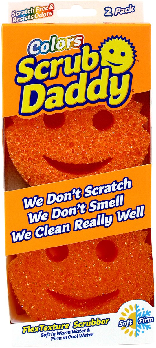 Scrub Daddy schoonmaakspons – oranje – 2 stuks