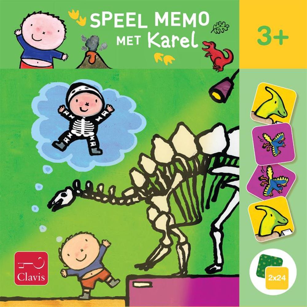 Clavis Speel memo met karel. hallo dino! 2+