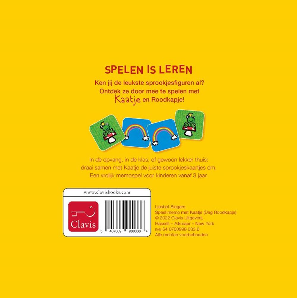 Speel memo: Dag Roodkapje! (Kaatje). 3+