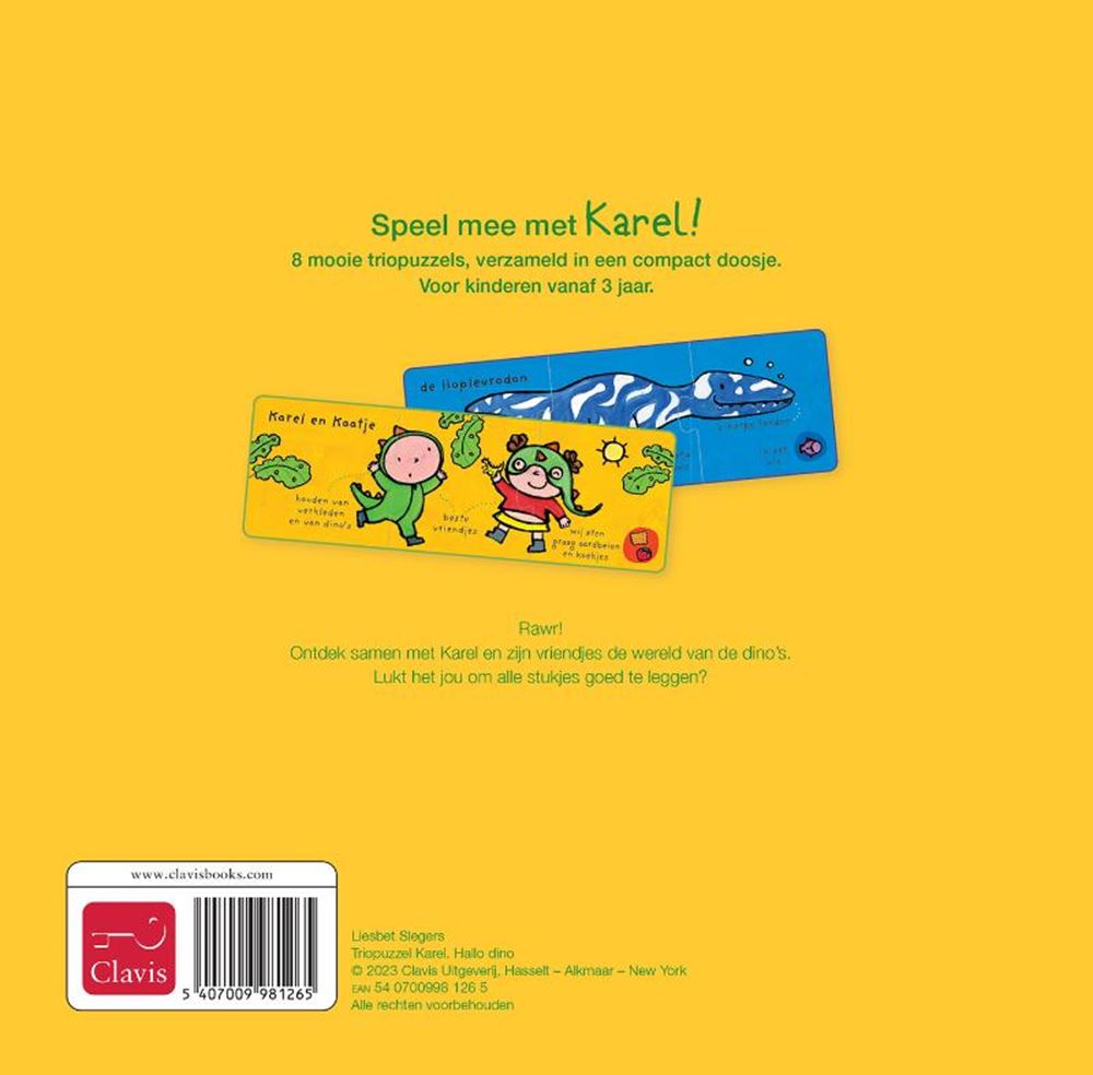 Triopuzzel Karel. Hallo dino 3+