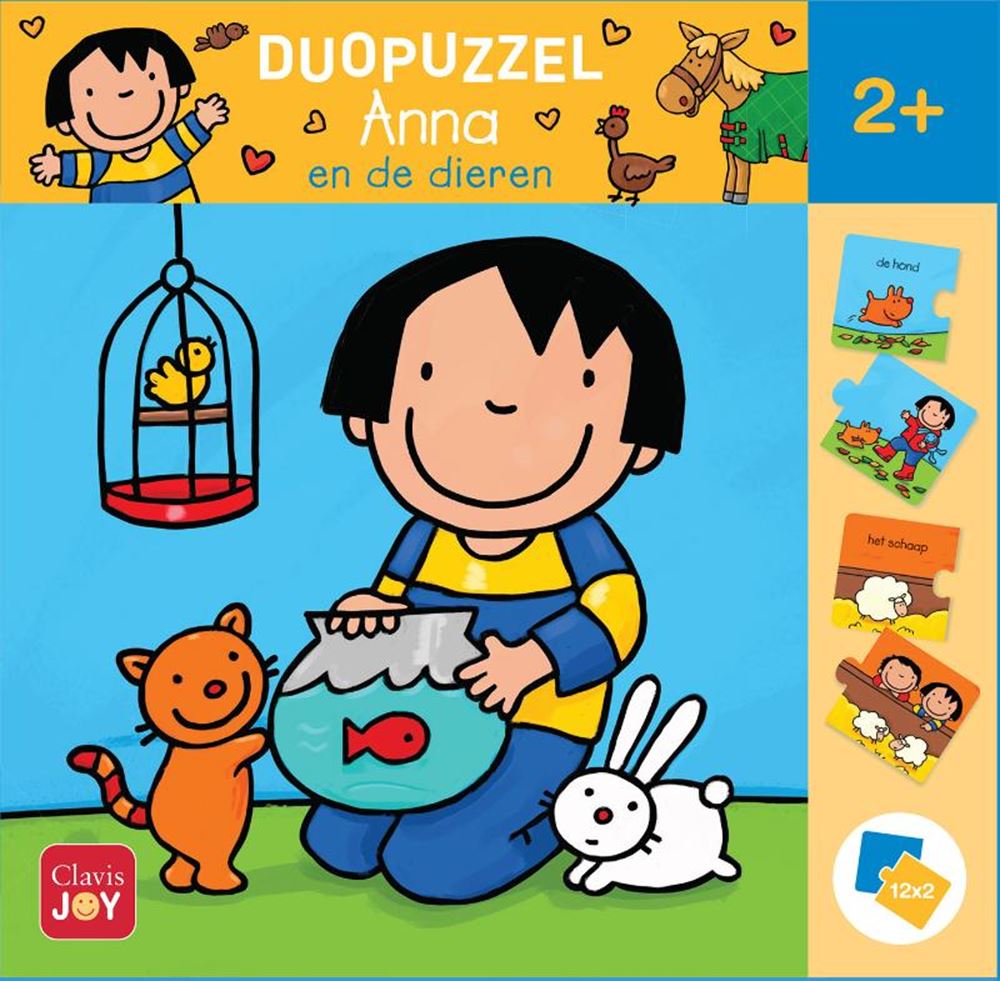 Duopuzzel Anna en de dieren 2+