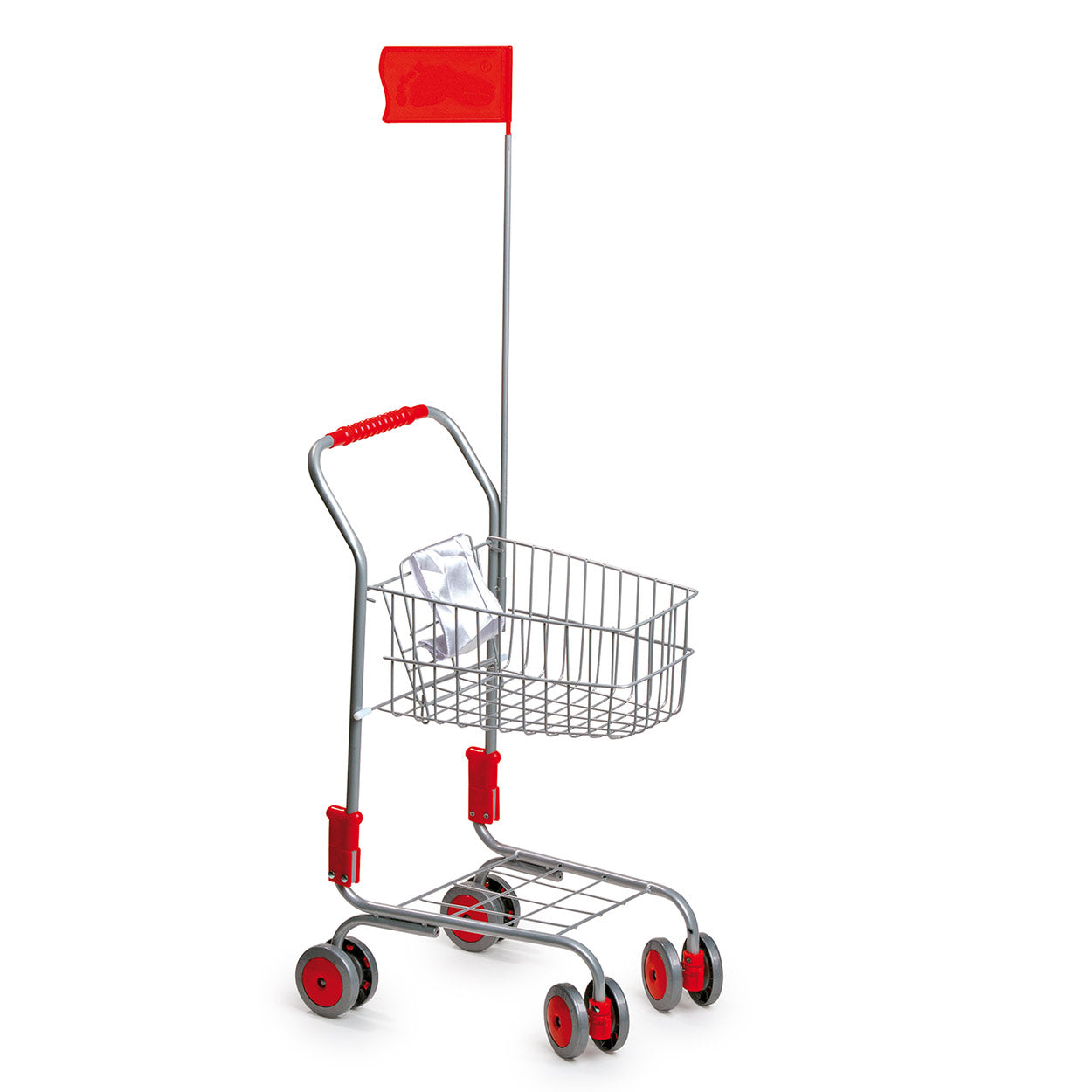 Small Foot - winkelwagen met poppenzitje en vlag