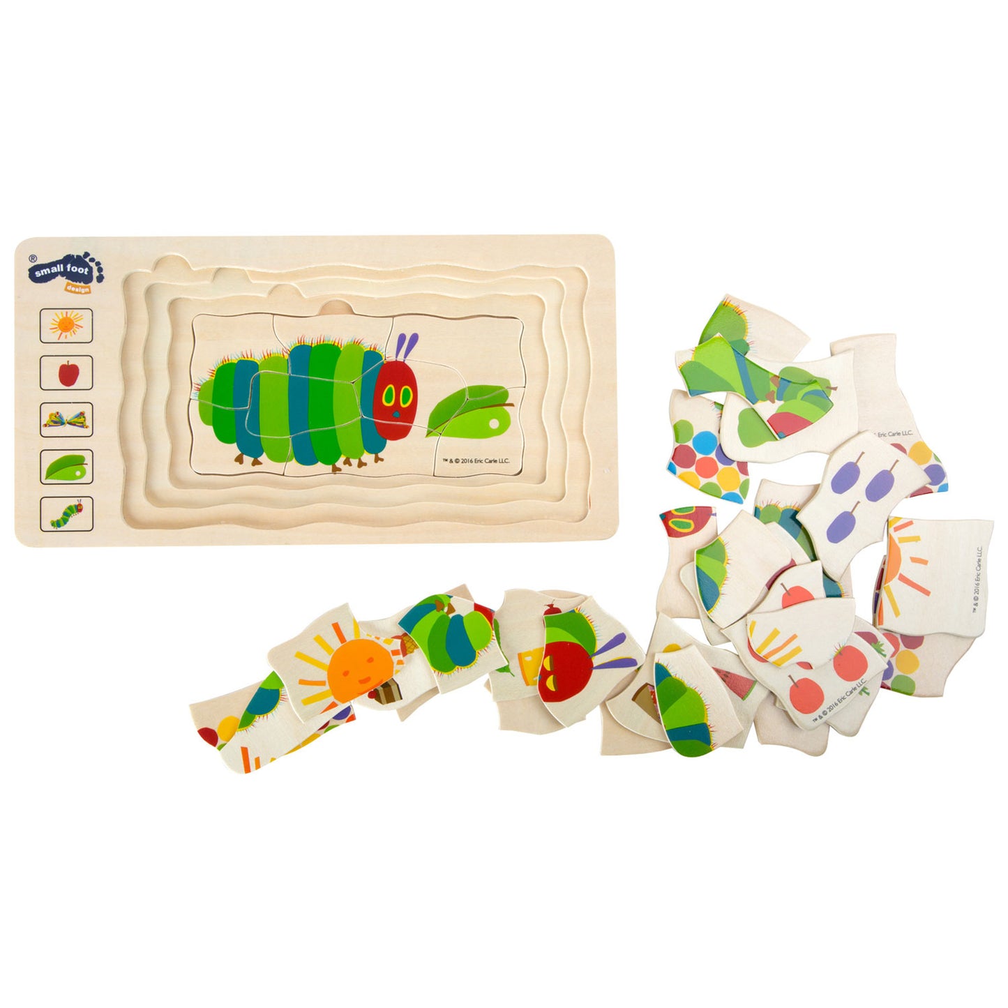 Small Foot - rupsje nooitgenoeg lagenpuzzel, 36dlg.
