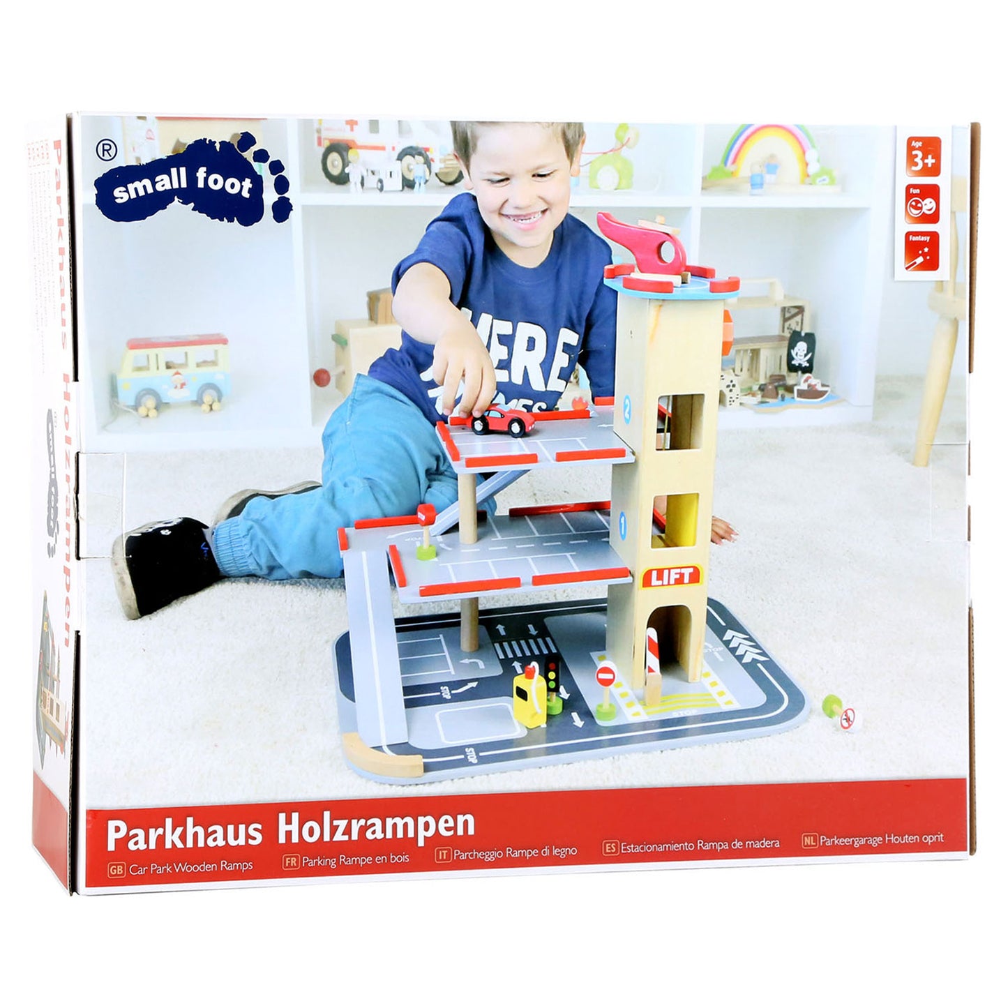 Small Foot - houten parkeergarage met accessoires