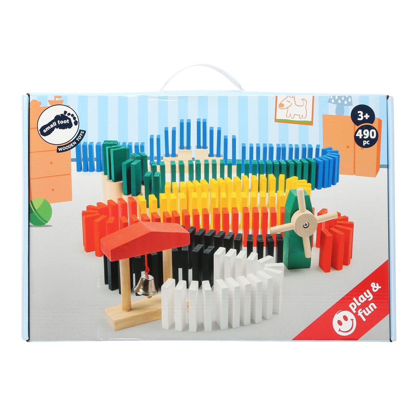 Small Foot - houten domino rally, 490dlg.