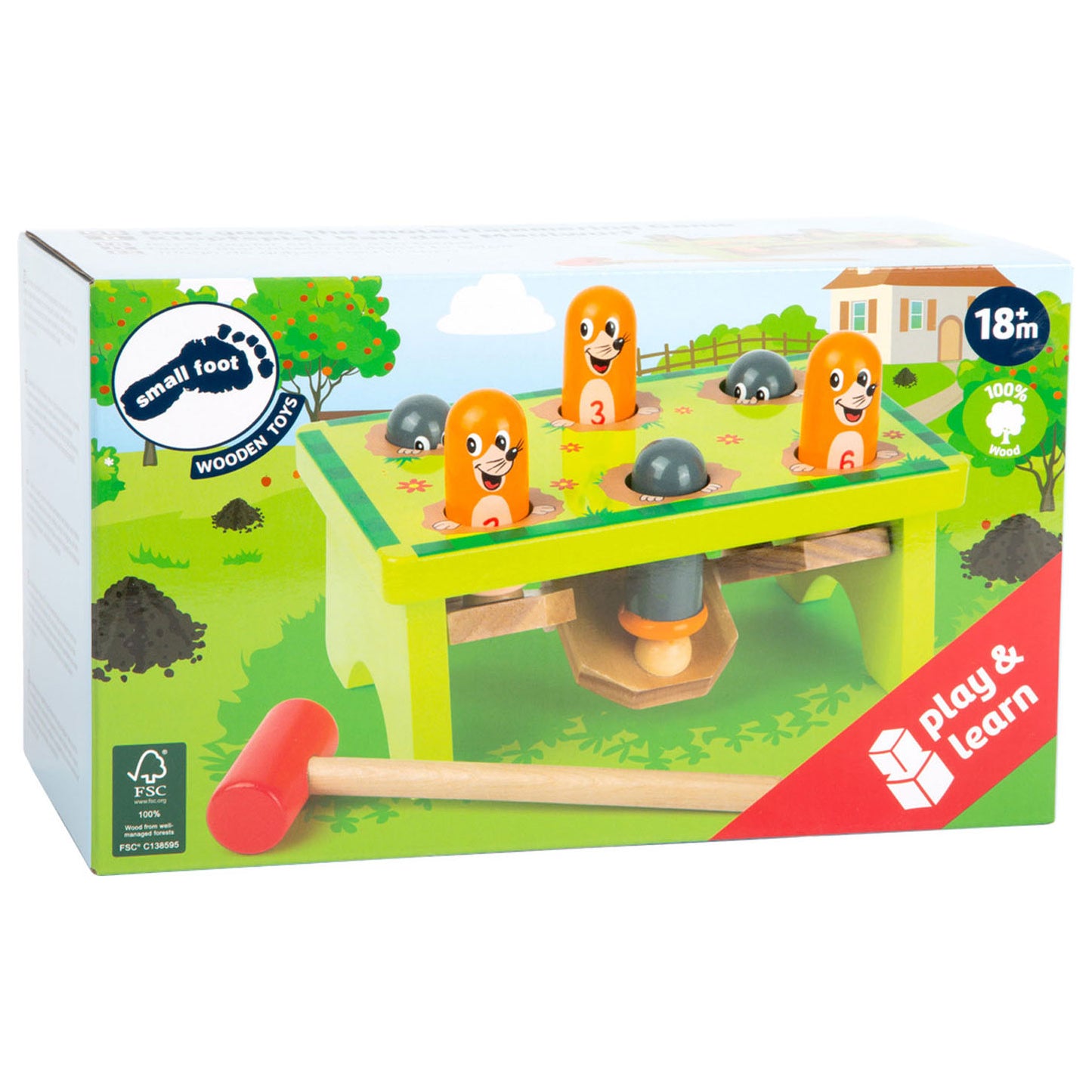 Small Foot - houten hamerbank mollen