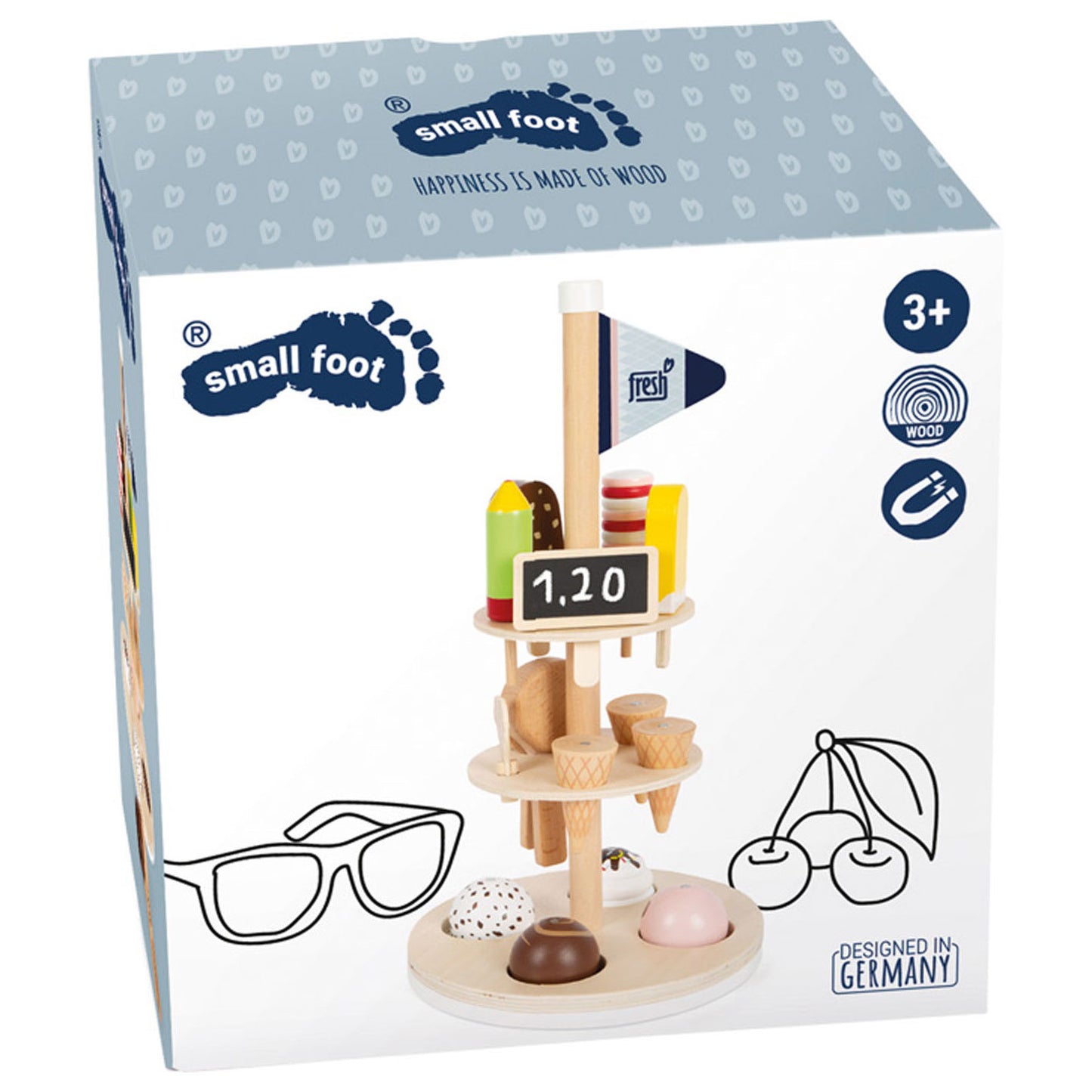 Small Foot - houten ijsjes met houder, 15dlg.