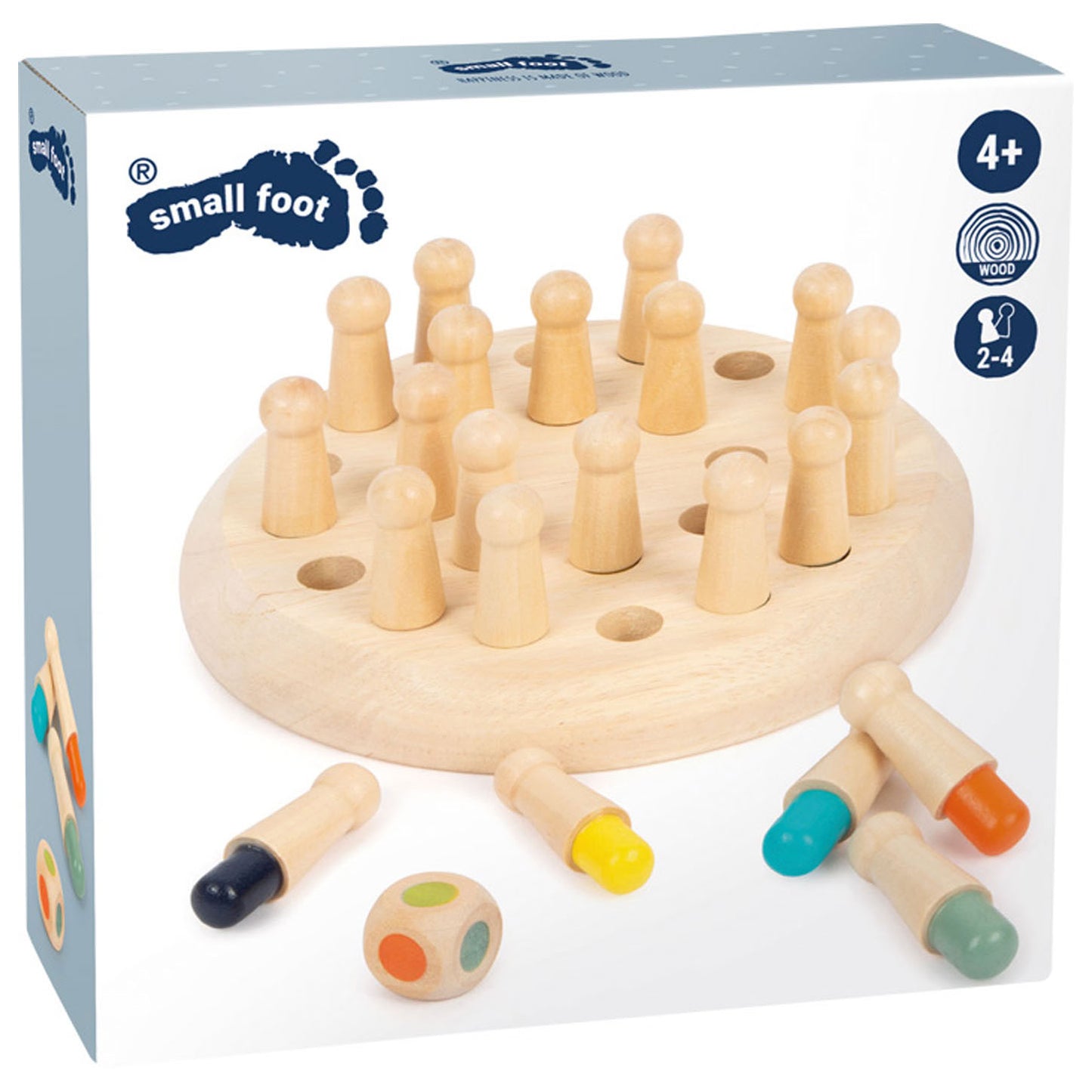 Small Foot - houten kleuren memo spel