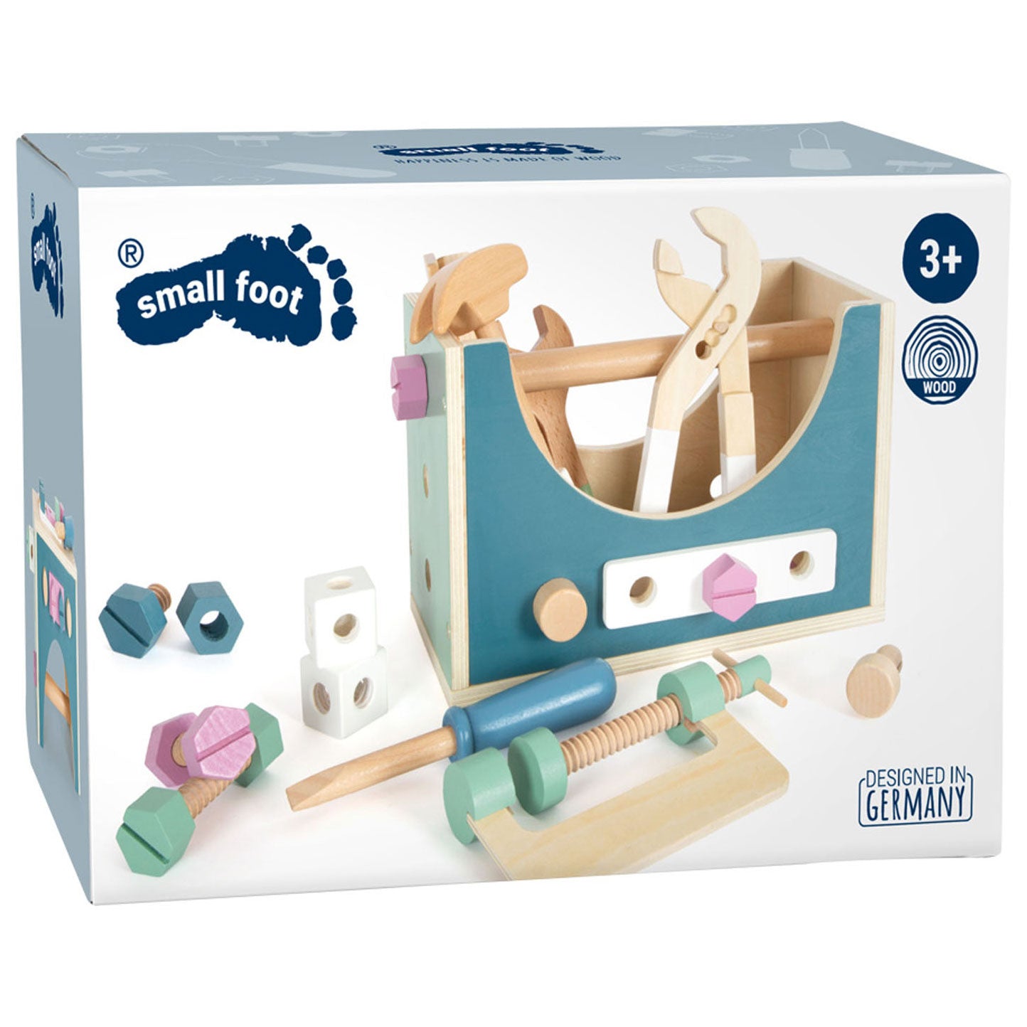 Small Foot - houten gereedschapskist nordic 2in1, 28dlg.