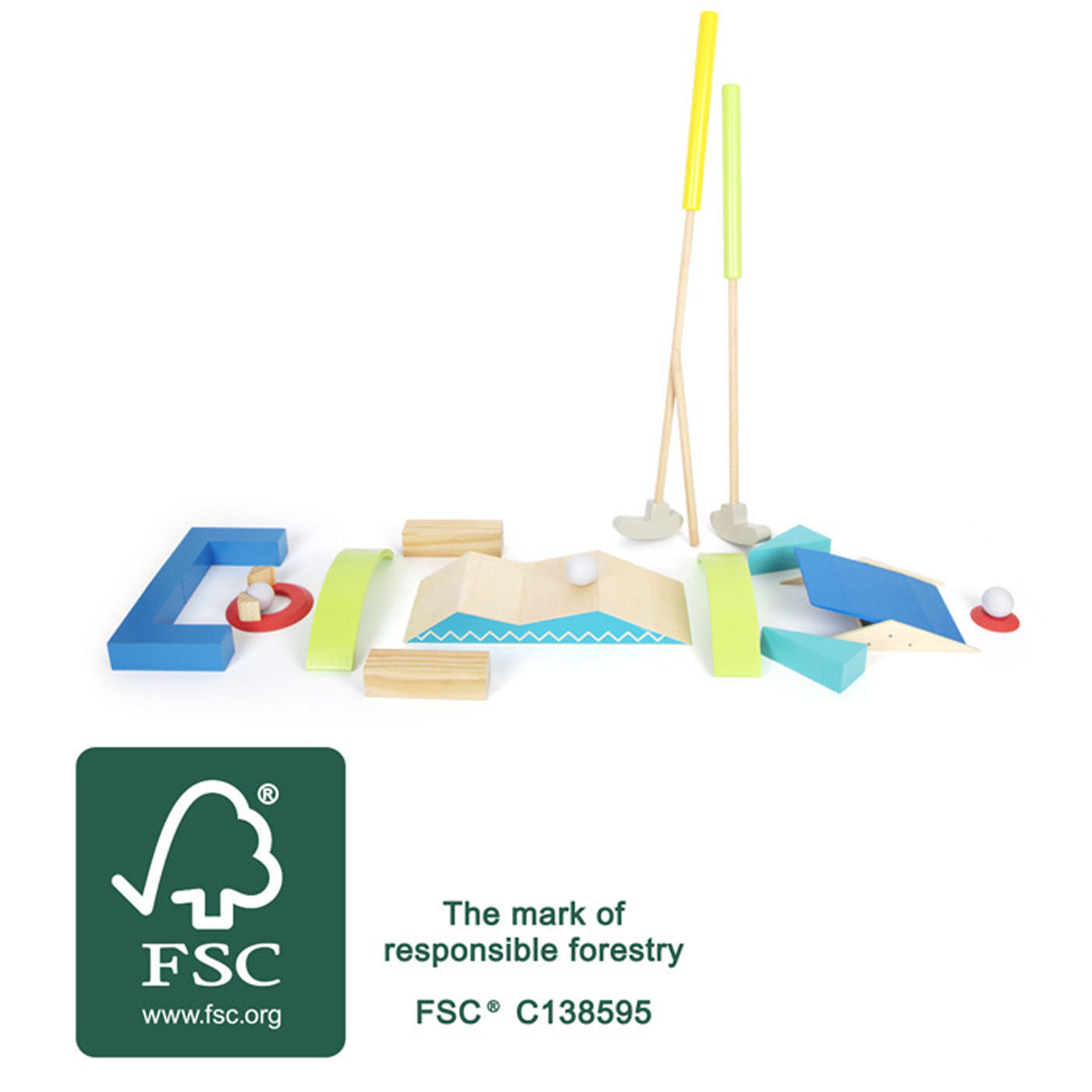Small Foot - houten mini golf, 20dlg.
